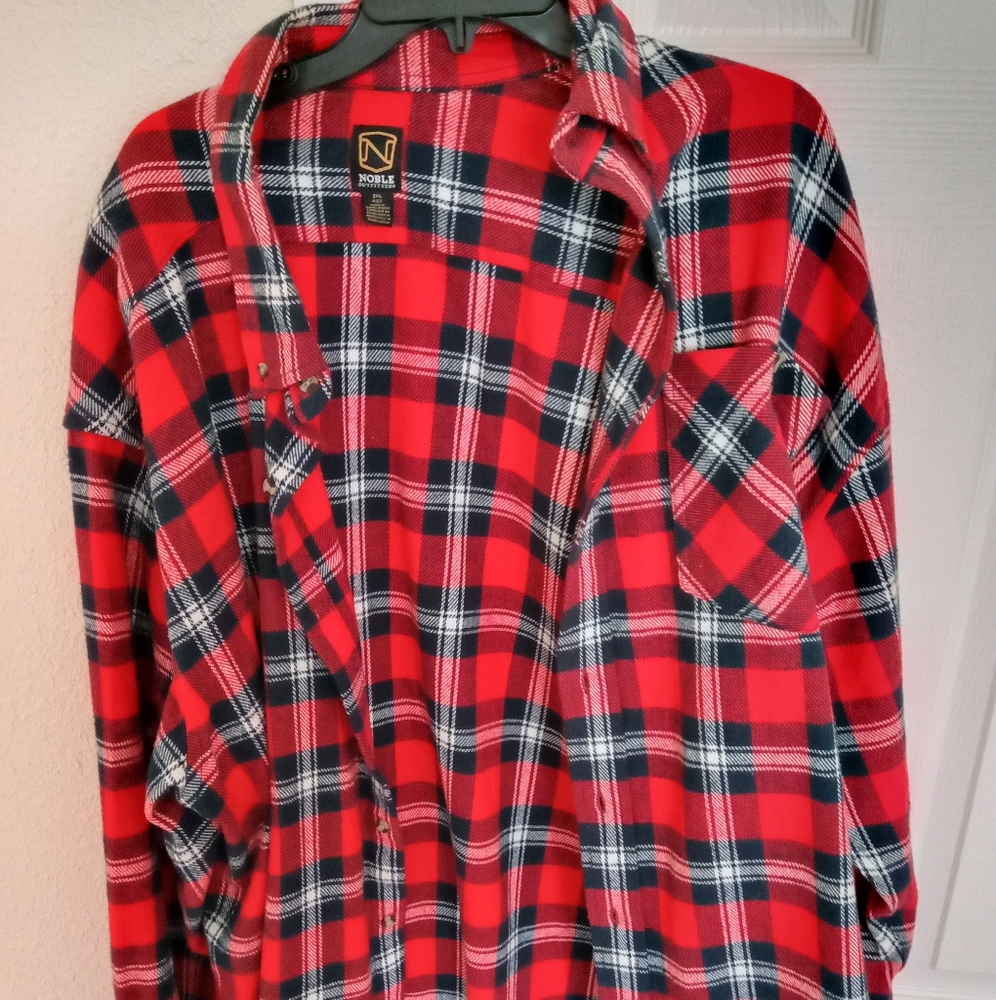 Men's Flannel Long Sleeve 3XL by Noble